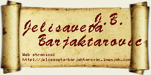 Jelisaveta Barjaktarović vizit kartica